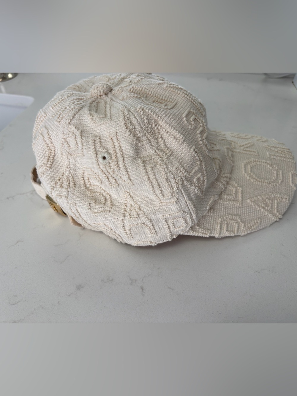 Sandro Andy Monogram Jacquard Baseball Cap Cream Ivory Adjustable Logo Hat🤍 - Picture 10 of 15